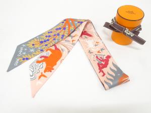 「NX」HERMES シルク ツイリー タグ有